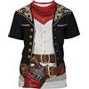 DFZ Maglietta divertente a maniche corte con stampa 3D per Oktoberfest, per uomo e donna, Cowblack, M