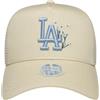 New Era LA Dodgers - Cappellino da donna, motivo floreale, colore: panna