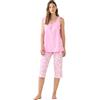 Noidinotte; more than pyjamas Noidinotte - Pigiama Donna Estivo in Cotone Articolo Floret - S Azzurro