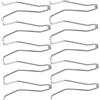 Cabilock 10 Pezzi Clip per Unghie Molla in Acciaio Inox e Plastica Argento, Compatibile, Installazione Rapida, per Manicure e Pedicure in Viaggio