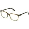 POLICE OPT FRAMES POLICE - MAT: Cellulose acetate_C: STRIPED BROWN+GREEN D: 145x17 / Male Cura della persona e salute