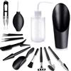 godehone Succulent Tools, set di 13 mini attrezzi da giardino, set di strumenti per trapiantare, kit per la cura delle piante grasse, in miniatura, nero