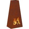 vidaXL Focolare Marrone 50 x 35 x 100 cm, Camino Moderno a Cono, Resistente agli Agenti atmosferici, Stufa da Giardino e terrazzo per Bruciare Legna