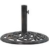 vidaXL Base per ombrellone per ombrellone da giardino, base per ombrellone da esterno, accessorio per ombrellone, terrazzo, patio, bronzo, 12 kg, 48 cm, ghisa