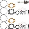 ZAMDOE 498260 Kit di revisione carburatore guarnizioni sostituisce 398183 490937 492495 493762 498261 per Briggs & Stratton 12B800 12C700 12C800 12A800 Motore Tosaerba Serie(2 Set) con Candela