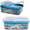 STOR Porta Pranzo Pokémon Bambini 3 Scomparti 2156ml - Lunch Box Scuola Senza BPA Portamerenda Asilo Elementari