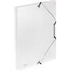 Favorit 400116647 Cartella 3 Lembi con Elastico Lumina, 24 x 32 cm, Dorso 2.5 cm, Trasparente