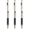 Zebra Pen Zebra F-301 - Penna a sfera retrattile in acciaio inossidabile - Larghezza 1,0 mm - Inchiostro nero - Confezione da 3