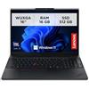 Lenovo ThinkPad E16 Gen 3 - Notebook professionale con schermo 16, processori Intel Core Ultra 5 16GB di RAM e SSD da 512GB, Windows 11 Pro - Nero