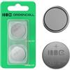 Green Cell Greencell CR2032 - Pila a bottone al litio da 3 V, 220 mAh, 2 pezzi, lunga durata, affidabilità e sicurezza, ideale per orologi, telecomandi ed elettronica