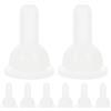 ROMISBABA Set 8 Tettarelle in Silicone per Biberon di Ricambio per Cuccioli | Componenti Staccabili e Lavabili, Pulizia Semplice, Alimentazione Confortevole, Colore Bianco