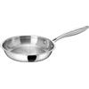 TeCuisine - Padella in acciaio inox 18/10 triply - 22 cm - Senza rivestimento - Senza PFAS, PFOA, PTFE - Compatibile con tutti i fornelli di cui induzione - Manico rivettato freddo - Cottura sana e