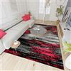 Mazovia Tappeto Salotto Moderne e Classico Pelo Corto - Tappeti Soggiorno Turchi Originali - Tappeti Camera da Letto - Tappeti Salotto Grandi Dimensioni - Grigio Rosso 200 x 300 cm