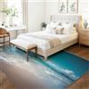 Generic Tappeto Salotto 120 x 180 cm,Tappeti Antiscivolo Morbido lavabile Corto Vacanza mare spiaggia cielo,per il pavimento della cucina ufficio blu