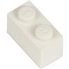 Q-Bricks Sacchetto da 250pz. Mattoncino 1X2 Bianco 713