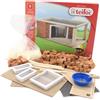 teifoc 5220 - Casetta da giardino, 135 componenti, kit creativo in materiali naturali, kit fai da te, giocattolo da costruzione per bambini dai 6 anni in su
