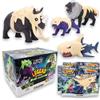 #sbabam FUNNY BOX Legend of Animals Night Skeleton, Giochi per Bambini da Edicola, 3 Pz, Animali Giocattolo per Bambini con Armatura Luminosa al Buio, Giocattoli Allungabili con Tigre, Squalo e Altri