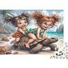 MZLPRWGQKTFD Bambini sulla tartaruga Puzzle per Adulti Puzzle 1000 Pezzi Carta Relax Famiglia Decorazione Regalo 52x38cm/1000pcs