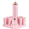 ZLMONDEE Mixer per smalto rosa, miscelatore per smalto per unghie, agitatore elettrico portatile con 2 connettori e 8 dimensioni di miscelatore uniforme liquido calibro per estensione ciglia e colla per