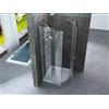 Bagno Italia Box Doccia Semicircolare 90x90 cm vetro Trasparente Apertura A Battente verso esterno cristallo 8 mm I