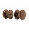 effedielle Coppia POMOLI GIREVOLI FORGIATI, antichizzati per porte e portoni in legno massello MADE IN ITALY con quadro MM.8 diametro pomoli mm.70