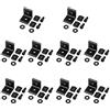 EYPINS 10PCS Staffa ad Angolo a Colore Nero, Bretelle Angolari in Alluminio Connettore ad Angolare a L in Acciaio Inox Adatto per Profili 3060, Con Viti e Dadi a Martello