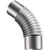 LuMOUzhou accessori forno tubo curvo forno Gomito for canna fumaria in acciaio zincato a 45 gradi, 100-200 mm, argento(120mm)