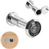 Funnytek Spioncino per porta in ottone con protezione da sguardi indiscreti grandangolare 220°, lenti ottiche in vetro, diametro 16 mm, spioncino in ottone con trapano, lunghezza regolabile per porte di 35-60