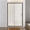SONNI Box Doccia Con Porta Scorrevole, Nero Opaco, Varie Misure 100/110/120 cm, Porta Doccia Singola Scorrevole in Vetro di Sicurezza (ESG) Trasparente, 120x185 cm