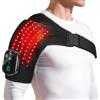 DYMROGE Cuscinetto Massaggiatore Riscaldante Per Spalle Senza Fili Con Luce LED, Tutore Riscaldante Per Spalle Con 6 Livelli Calore, 3 Modalità Vibrazione, 6 Livelli Tempo, Schermo Tattile E Batteria 5000mAh