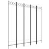 vidaXL Divisorio a 5 Pannelli Bianco 200x200 cm Tessuto