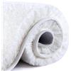 VANZAVANZU Tappetino da Bagno Antiscivolo Tappeto da Bagno Assorbente Addensato Tappeti da Bagno Ultra Morbido Bath Mat Soffice Microfibra Tappeti per il Bagno Eleganti 40 x 60cm (Bianco)