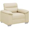vidaXL Poltrona Crema 100x81x84 cm in Similpelle, Divano Singolo, Sedia Accento, Sedia Relax, Poltrona, Sedia TV, Divano a Un Posto, Divano a Un Posto