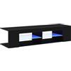 vidaXL Mobile TV Rovere Nero 135 x 39 x 30 cm Legno Multistrato, Mobile TV Moderno per Il Soggiorno, Compatto, Design Rettangolare, unità Funzionale per intrattenimento