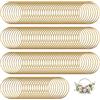Flewdart 60pcs anelli in metallo 7,5 cm, cerchi metallo, cerchio metallici oro per artigianato floreale cerchi dorati, motivo floreale, macramè, DIY, macramè, acchiappasogni, confetti bomboniere (60)
