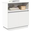 vidaXL Madia LED Bianco 71 x 34,5 x 75 cm Legno Multistrato, Sala da Pranzo, Mobile Laterale Moderno, unità di Esposizione Funzionale, Illuminato, Design Raffinato