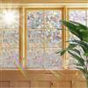 GQINGHUA Pellicola per Vetri Finestre Privacy 40 x 200 cm, Autoadesive, Senza Colla, Senza Residui, Anti-Uv, Controllo di Calore, per Vetro Pellicola Finestra, per Casa Cucina, Luna Crescente