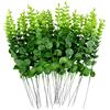 FEQO 36 steli di eucalipto verde foglie artificiali, gambi di eucalipto artificiali, 38,1 cm, per bouquet di nozze, decorazione per la casa