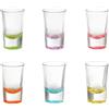 KASANOVA Set Bicchieri per liquore Pasabahce, 6 Pezzi in Vetro Multicolore