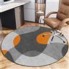 EYZO Tappetino per Sedia da Ufficio Gaming per Moquette e Pavimento Rigido, Tappetino per Sedia da Scrivania Antiscivolo per Home Office, Tappeto Multiuso Tappetino di Protezione Rotondo 80 cm