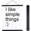 Sanauto Modanatura per poster, poster magnetico, in legno, con cornice, 75 x 50 (75 cm, nero)