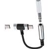 Aksenli Adattatore USB C a 3.5mm Aux Cavo(2 in 1)per iPhone 16 15 Pro Max per Apple DAC Audio Cuffie Ricarica Adapter Compatibile per Samsung Galaxy S25 S24 per iPad Air4 Auto Auricolari Caricatore Accessori