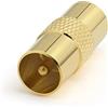 Conecto Adattatore per Antenna, Spina IEC su IEC, Adattatore per Collegamento Diconnettori, Placcato Oro, SA-CC50838