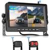 Hodozzy Kit Telecamera Retromarcia 2 Telecamere Digitali 7 Pollici Senza Fili Schermo Monitor Impermeabile Visione Notturna Telecamera Posteriore Wireless Registrazione 12V-36V per Auto/Camper/Camion