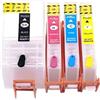 sDtESNB Cartuccia d'inchiostro ricaricabile a 4 colori compatibile con 903 903XL per i modelli 6950 6951 6954 6956 6958 6960 6962 6968 6970 6974 6975 6978 con chip