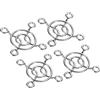 PATIKIL 30mm Ventola Dito Griglia, 4pz Metallo Griglia Protezione Protezione con Vite per Ventola Copertura Protettiva Fai-da-Te, Argento