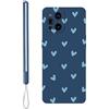 KARTXITAI Cover Compatibile con OPPO Find X3 Pro 5G/Find X3, L'amore heart love motivo Custodia con morbida in Silicone TPU con Assorbimento degli Urti e Anti-Graffio-Blu