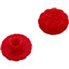 Generico Cappuccio per Joystick per AYN Thor Console Gaming Copertura Grip per Bastoncini Sostitutiva Stampa 3D Antiscivolo (clear red)