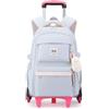 Tanou Zaino Trolley Scuola Elementare e Media, Zaini Casual con Ruote per Ragazze Adolescenti, Staccabile Zaino Rotelle Bambina per la Scuola Viaggio, Blu