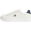 Tommy Jeans Donna Sneakers Court Archive '98 in Pelle, Multicolore (RWB), 38
